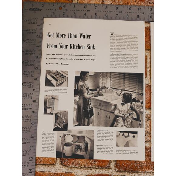 1941 Get More than Water from Your Kitchen Sink Vtg MCM Print Article Appliances - Picture 7 of 12